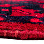 Borujerd Persian Rug 9x3 ft - Semi Antique Geometric Crimson, Navy Blue Hand Knotted | side view | SKU 112198