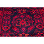 Borujerd Persian Rug 9x3 ft - Semi Antique Geometric Crimson, Navy Blue Hand Knotted | back view | SKU 112198