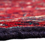 Hamadan Persian Rug 13'7" x 3'5" - Semi Antique Afshan Red, Blue Hand Knotted | side view | SKU 112199