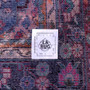 Hamadan Persian Rug 13'7" x 3'5" - Semi Antique Afshan Red, Blue Hand Knotted | full view | SKU 112199