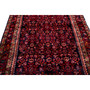 Hamadan Persian Rug 10x3 ft - Semi Antique Afshan Red, Blue Hand Knotted | back view | SKU 112200