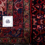 Hamadan Persian Rug 10'4" x 3'9" - Semi Antique Afshan Red, Blue Hand Knotted | full view | SKU 112200