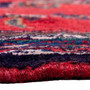 Hamadan Persian Rug 10'2" x 3'7" - Semi Antique Afshan Red, Blue Hand Knotted | side view | SKU 112201
