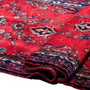 Hamadan Persian Rug 10x3 ft - Semi Antique Afshan Red, Blue Hand Knotted | detail view | SKU 112201