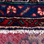 Hamadan Persian Rug 10x3 ft - Semi Antique Afshan Red, Blue Hand Knotted | pile detail | SKU 112201