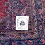 Hamadan Persian Rug 10x3 ft - Semi Antique Medallion (Toranj), Herati (Mahi) Madder Red, Navy Blue, Ivory Hand Knotted | full view | SKU 112201