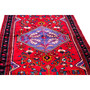Hamadan Persian Rug 10x3 ft - Semi Antique Afshan Red, Blue Hand Knotted | back view | SKU 112202