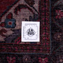 Hamadan Persian Rug 10x3 ft - Semi Antique Afshan Red, Blue Hand Knotted | full view | SKU 112202