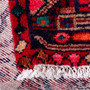 Hamadan Persian Rug 9x3 ft - Semi Antique Medallion (Toranj), Herati (Mahi) Ivory, Madder Red, Navy Blue Hand Knotted | pile detail | SKU 112203