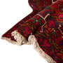 Meshkin Persian Rug 11x3 ft - Semi Antique Geometric Crimson, Green Hand Knotted | detail view | SKU 110028