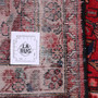 Hamadan Persian Rug 11x3 ft - Semi Antique Afshan Red, Blue Hand Knotted | full view | SKU 112204