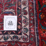 Hamadan Persian Rug 9x3 ft - Semi Antique Afshan Red, Blue Hand Knotted | full view | SKU 112205