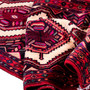 Hamadan Persian Rug 11'2" x 2'11" - Semi Antique Afshan Red, Blue Hand Knotted | detail view | SKU 112206