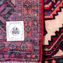 Hamadan Persian Rug 11'2" x 2'11" - Semi Antique Afshan Red, Blue Hand Knotted | full view | SKU 112206