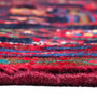 Hamadan Persian Rug 10'8" x 4'0" - Semi Antique Afshan Red, Blue Hand Knotted | side view | SKU 112207