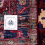 Hamadan Persian Rug 10x4 ft - Semi Antique Afshan Red, Blue Hand Knotted | full view | SKU 112207