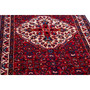 Hosseinabad Persian Rug 9'10" x 3'7" - Semi Antique Medallion Crimson, Ivory Hand Knotted | side view | SKU 112208