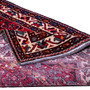 Hosseinabad Persian Rug 9x3 ft - Semi Antique Medallion Crimson, Ivory Hand Knotted | corner detail | SKU 112208