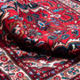 Hamadan Persian Rug 11x3 ft - Semi Antique Afshan Red, Blue Hand Knotted | detail view | SKU 112209