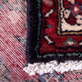 Hamadan Persian Rug 11'3" x 3'5" - Semi Antique Afshan Red, Blue Hand Knotted | pile detail | SKU 112209