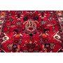 Hamadan Persian Rug 9'10" x 3'10" - Semi Antique Afshan Red, Blue Hand Knotted | side view | SKU 112212