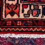Hamadan Persian Rug 9x3 ft - Semi Antique Afshan Red, Blue Hand Knotted | full view | SKU 112212