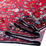 Hamadan Persian Rug 13x3 ft - Semi Antique Afshan Red, Blue Hand Knotted | detail view | SKU 112214