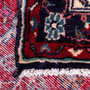 Hamadan Persian Rug 13x3 ft - Semi Antique Afshan Red, Blue Hand Knotted | pile detail | SKU 112214