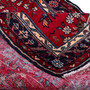 Hamadan Persian Rug 13'9" x 3'3" - Semi Antique Afshan Red, Blue Hand Knotted | corner detail | SKU 112214