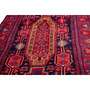 Songhor Persian Rug 11'8" x 4'8" - Semi Antique Geometric Red, Blue Hand Knotted | back view | SKU 112216