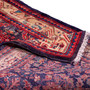 Arak Persian Rug 13x3 ft - Semi Antique Herati (Mahi), Afshan (All-Over) Crimson, Navy Blue, Cream Hand Knotted | detail view | SKU 112217