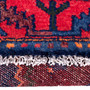 Bijar Persian Rug 9x4 ft - Semi Antique Medallion Crimson, Navy Blue Hand Knotted | pile detail | SKU 112220