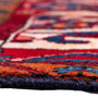 Nahavand Persian Rug 9'2" x 5'4" - Semi Antique Medallion Navy Blue, Red Hand Knotted | back view | SKU 112221
