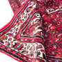 Hosseinabad Persian Rug 10'2" x 6'5" - Semi Antique Medallion Crimson, Ivory Hand Knotted | detail view | SKU 112222