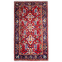 Bakhtiari Persian Rug 9'6" x 5'3" - Semi Antique Medallion Blue, Crimson Hand Knotted | front view | SKU 112227