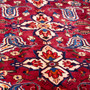 Bakhtiari Persian Rug 9'6" x 5'3" - Semi Antique Medallion Blue, Crimson Hand Knotted | back view | SKU 112227