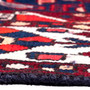 Bakhtiari Persian Rug 10'6" x 6'10" - Semi Antique Medallion Blue, Crimson Hand Knotted | back view | SKU 112228