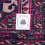 Bakhtiari Persian Rug 9x5 ft - Semi Antique Diamond Lattice, Geometric Crimson, Navy Blue, Cream Hand Knotted | full view | SKU 112230