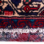 Hamadan Persian Rug 11x3 ft - Semi Antique Herati (Mahi), Afshan (All-Over) Madder Red, Navy Blue, Cream Hand Knotted | pile detail | SKU 112231