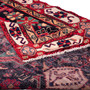 Nahavand Persian Rug 9x4 ft - Semi Antique Medallion Navy Blue, Red Hand Knotted | detail view | SKU 112236
