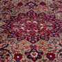 Tabriz Persian Rug 9'8" x 6'7" - Semi Antique Medallion Red, Cream Hand Knotted | back view | SKU 112246