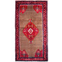 Songhor Persian Rug 10'2" x 5'3" - Semi Antique Geometric Red, Blue Hand Knotted | front view | SKU 112251