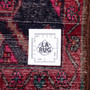 Songhor Persian Rug 10x5 ft - Semi Antique Medallion (Toranj), Herati (Mahi) Red, Navy Blue, Brown Hand Knotted | full view | SKU 112252