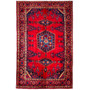 Vist Persian Rug 8'3" x 5'3" - Semi Antique Geometric Red, Beige Hand Knotted | front view | SKU 112255