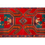 Ardabil Persian Rug 10'3" x 4'4" - New Medallion (Toranj), Geometric Red, Navy Blue, Turquoise Hand Knotted | pile detail | SKU 110032