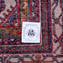 Hamadan Persian Rug 10'4" x 6'11" - Semi Antique Afshan Red, Blue Hand Knotted | full view | SKU 112256
