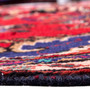 Hamadan Persian Rug 8'6" x 5'11" - Semi Antique Afshan Red, Blue Hand Knotted | side view | SKU 112257
