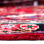 Hamadan Persian Rug 10x7 ft - Semi Antique Afshan Red, Blue Hand Knotted | back view | SKU 112258
