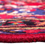 Hamadan Persian Rug 10'3" x 7'1" - Semi Antique Afshan Red, Blue Hand Knotted | side view | SKU 112260