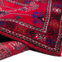 Quchan Persian Rug 9'2" x 4'11" - Semi Antique Medallion Red, Blue Hand Knotted | detail view | SKU 112264